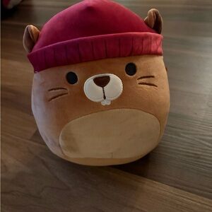 Adorable Brown and Red Plush Animal Toy